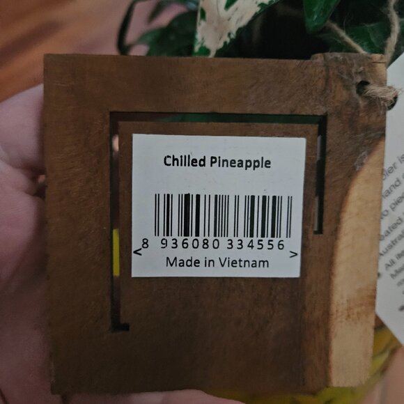 RARE THINK OUTSIDE PINEAPPLE HAND WELDED METAL ART WINE COOLER BEVERAGE HOLDER - Picture 8 of 16